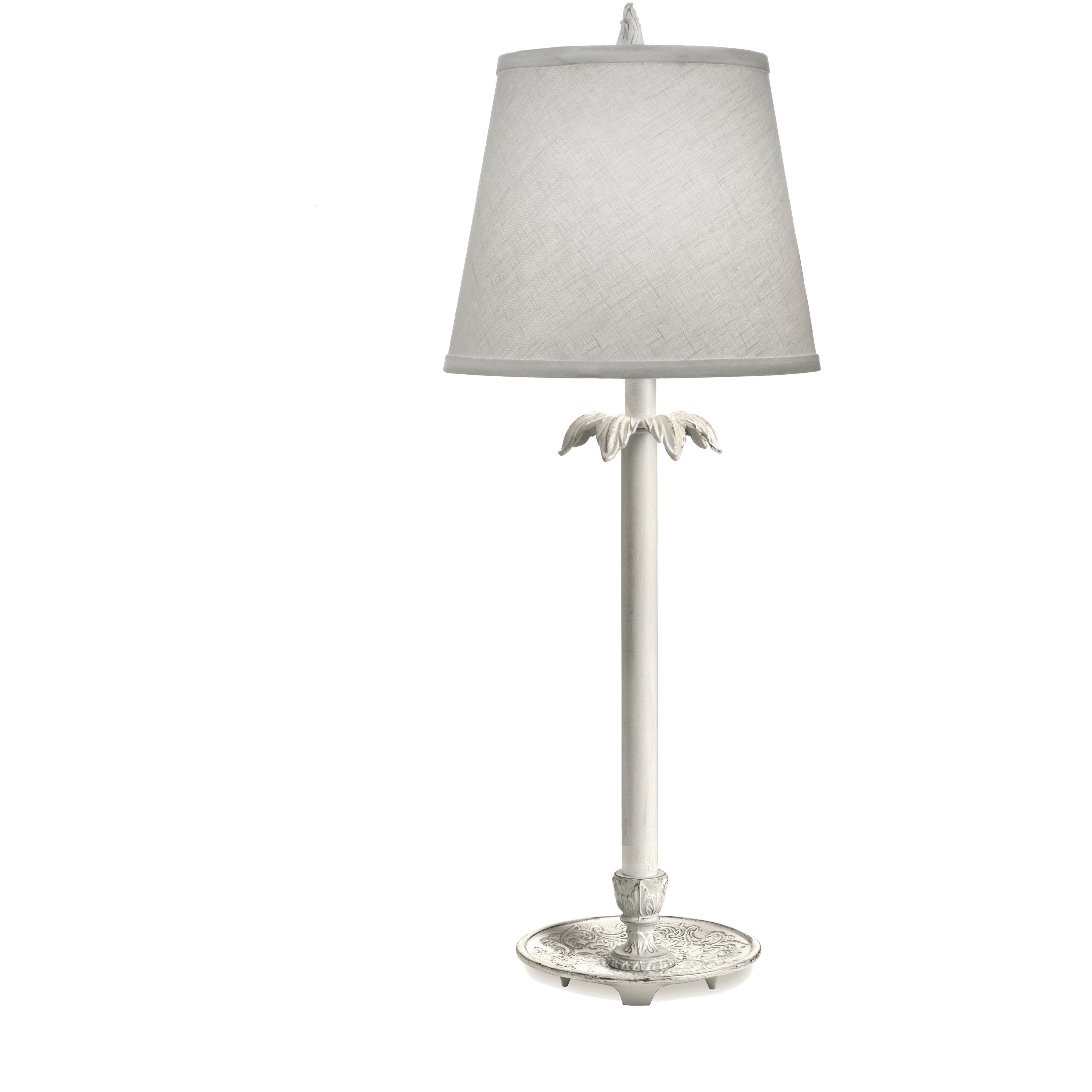 Ellie 27 inch 150 watt Distressed White Buffet Lamp Portable Light